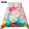 Mermaid Bedding Set Queen Size Print Duvet Cover Comforter Cover With Pillowcases For Girls Boys Teens Gift Home Bedroom Decor