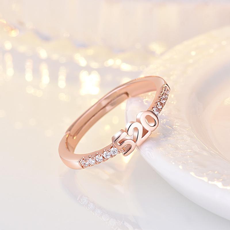 New 925 Sterling Silver Ring AAA Zircon Adjustable Size Engagement Rings for Women Wedding Ring Party Fashion Nice Jewelry Gift