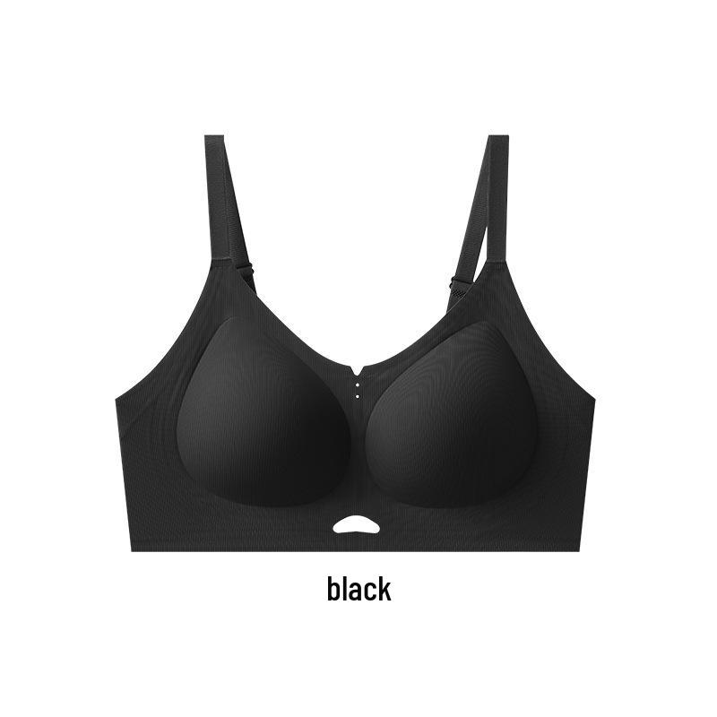 

Seamless Autumn/Winter Women s Wire-Free Lift Bra – Soft, Supportive, High-Elastic Comfort with Beautiful Back Design L чорний