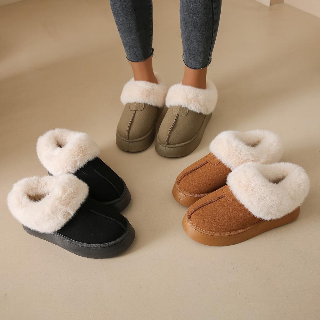 Mao Mao Snow Boots Women's Winter New Thick-soled Short Tube Thickened Lazy Cotton Shoes Women