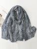 Elegant Women Silk Scarf Wrap Shawls Vintage Striped Print Sunscreen Bandanas Hijab Mujer Boho Scarve Pareo Casual Fashion New