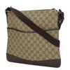 Used GUCCI Shoulder Bag 145857 GG canvas/leather beige Dark brown