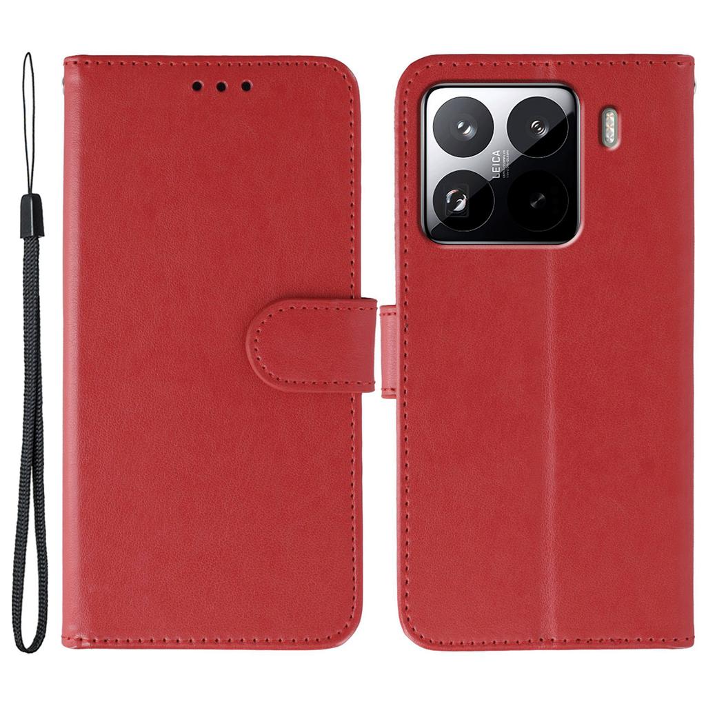 For Xiaomi 15 Pro Cases PU Leather Flip Wallet Phone Cover with Strap
