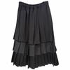 CDG KZYU Japanese-Style High Waist Pleated Patchwork Midi Skirt for Women - Spring/Summer Collection