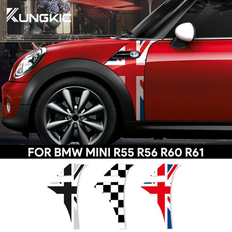 2 ks/Sada pro Mini Cooper R55 R56 R61 R60 Countryman Blatník Boční Mřížka Ozdoba Dekorace Samolepka Doplňky do Auta Auto-Styling