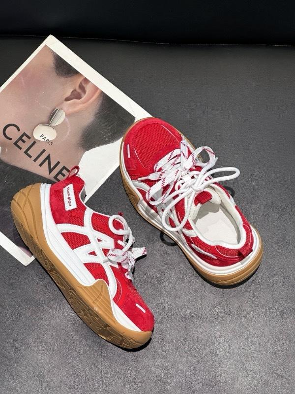 Ugly Cute Thick Sole Height Increase 5cm German Training Shoes Women's 2025 Autumn New Ultra-light Dad Shoes Casual Sports Board Shoes