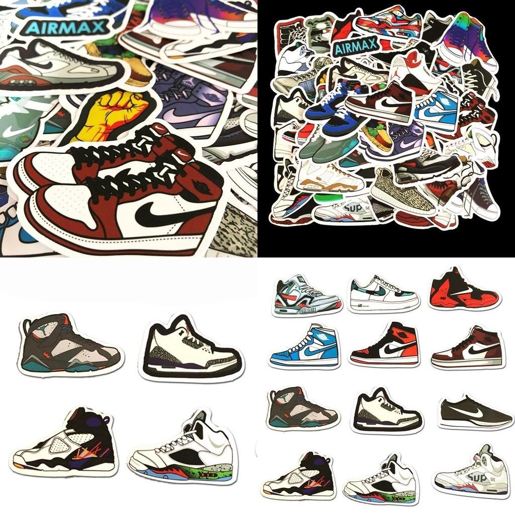 Unique And Creative Basketball Shoe Stickers For Laptop Skateboard And More
