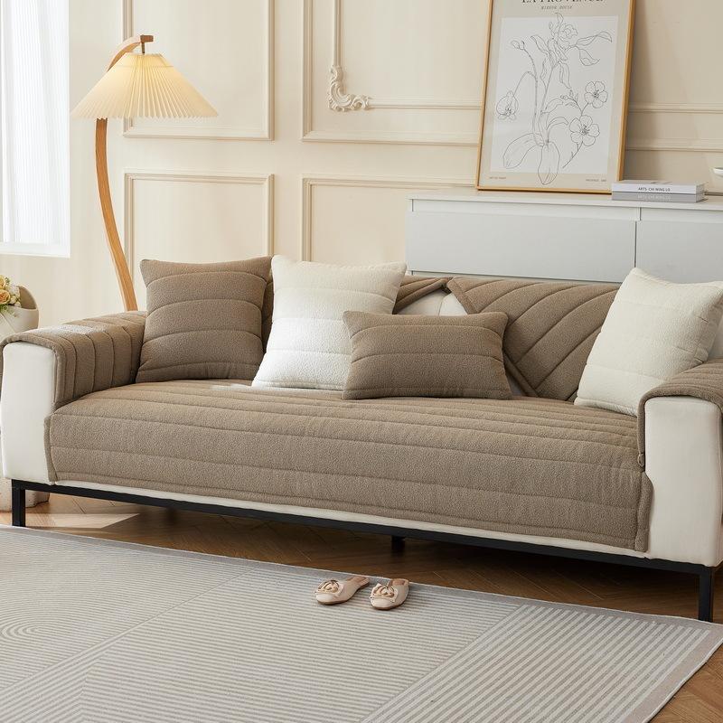 Подушка на диван из плюша Тедди Осенне-зимняя утолщенная подушка Чехол на кожаный диван — фото 3