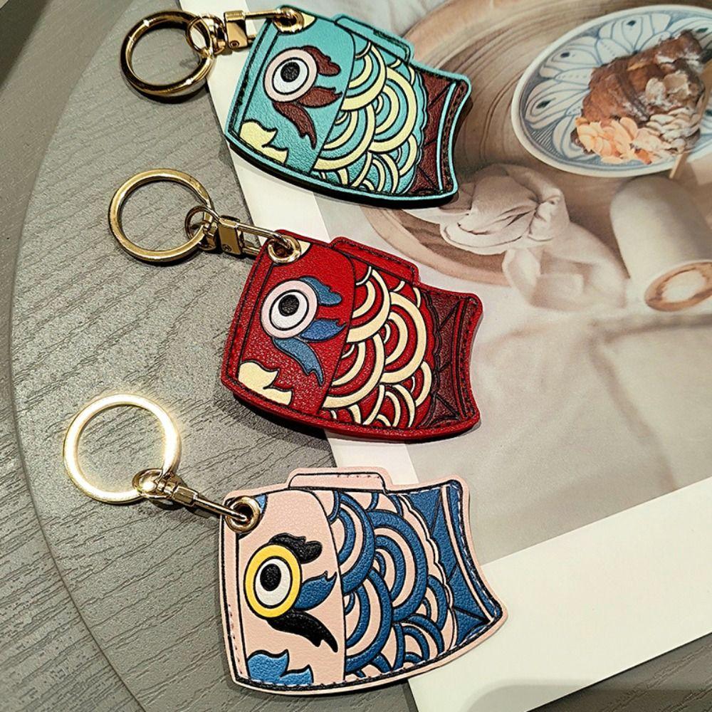 Leather Cartoon Candlestick Keyring Cartoon Candlestick Design Holiday Gift Keychain Bag Charm