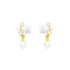 Pearl Flower Earrings: S925 Silver Needle, Korean Light Luxury Design