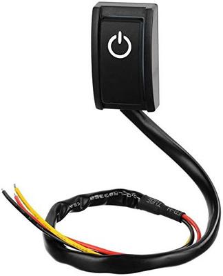 Kiligen DC 200mA ON/OFF Sticky Push Switch, Car Switch Stick Button Switch with Double-Sided Adhesive Car Paste Type Switch
