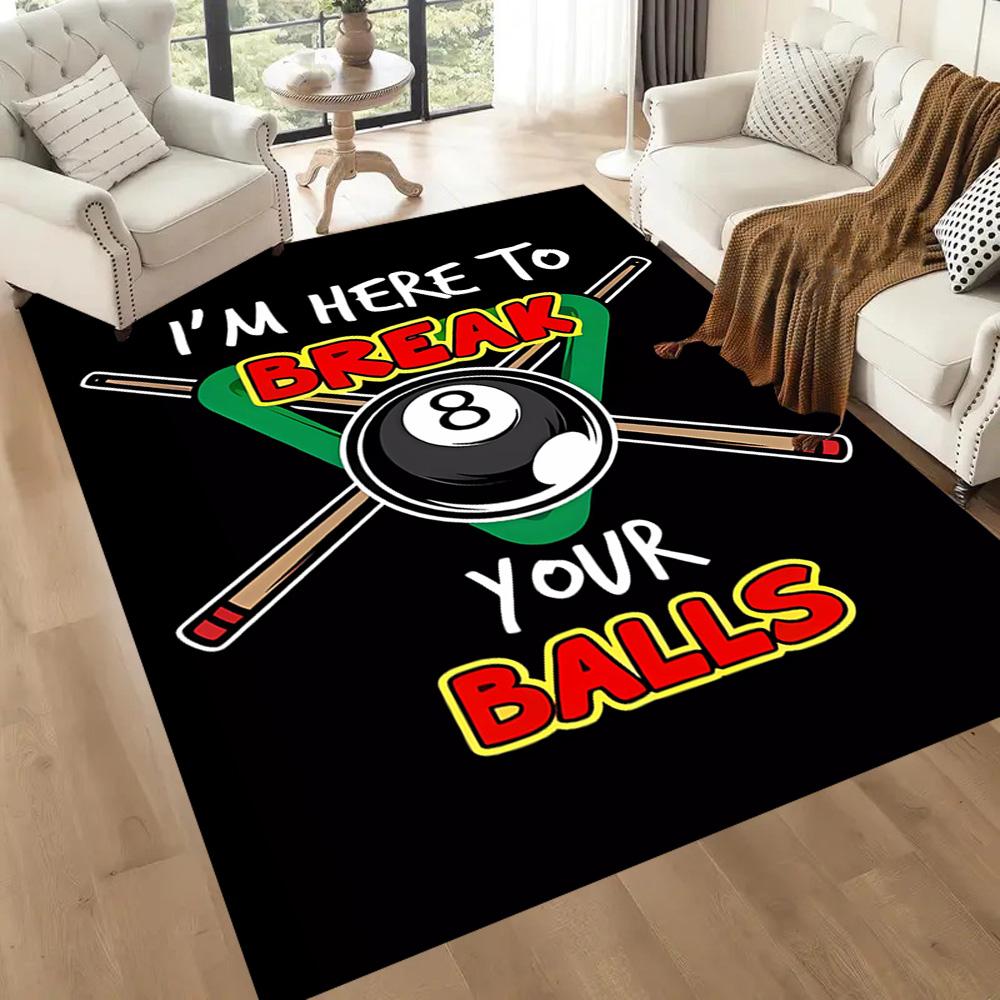 Pool Table Setup Floor Mats for Living Room, Bedroom and Room Decoration Are Suitable for Gifts.