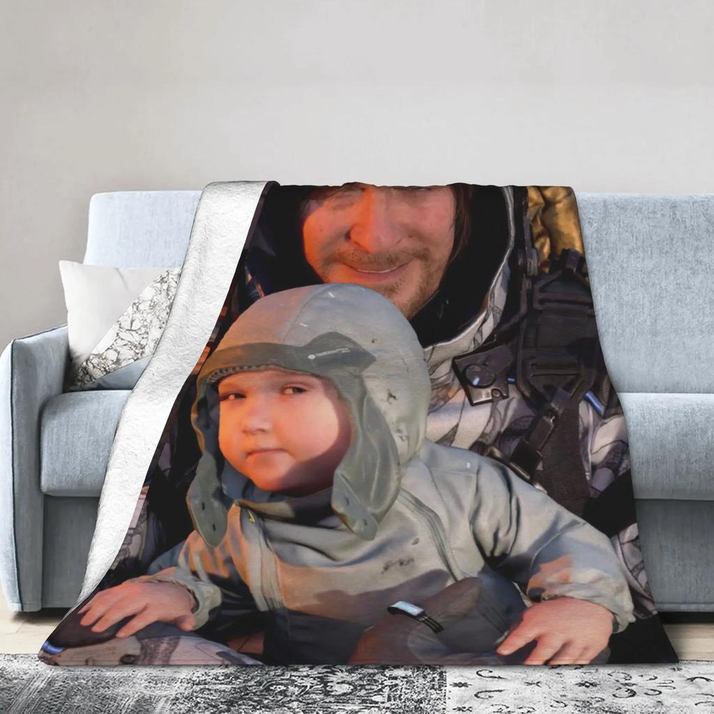 Death Stranding Plüschdecke für Mädchen und Jungen Weiche Flanell-Kuscheldecke für Draußen Warme Bettdecke Hochwertiges Design Geschenkidee