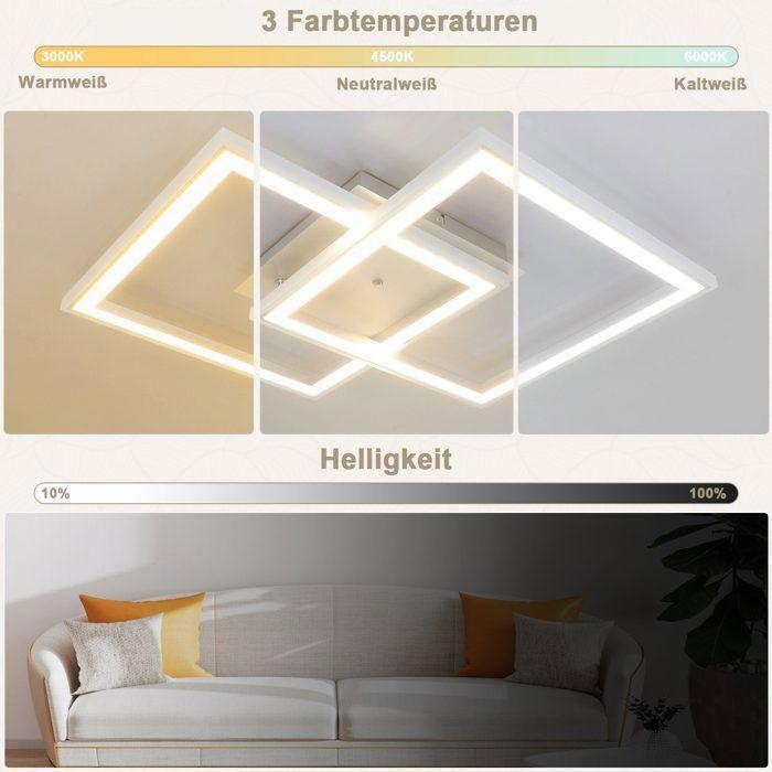 Plafonnier LED - NETTLIFE - 45 cm - 40W - Dimmable (télécommande) - Multicolore
