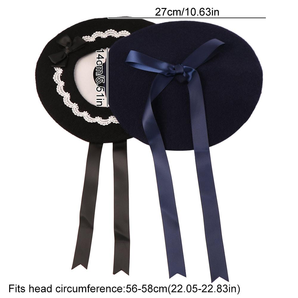 Warm Lolita Beret Japanese Style Beanie Cap Y2k Painter Hat  Cosplay