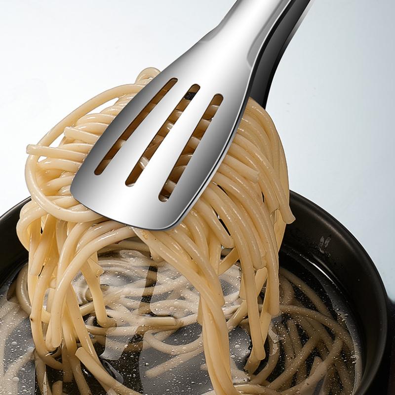 1pc Non Slip Stainless Steel Food Tongs Meat Salad Bread Clip Barbecue Grill Buffet Clamp Cooking Tools Kitchen Accessories