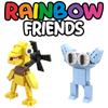 Yellow Friends Rainbow Cyan Building Blocks Diy Puzzle Toys Abs Kids Fans Gifts