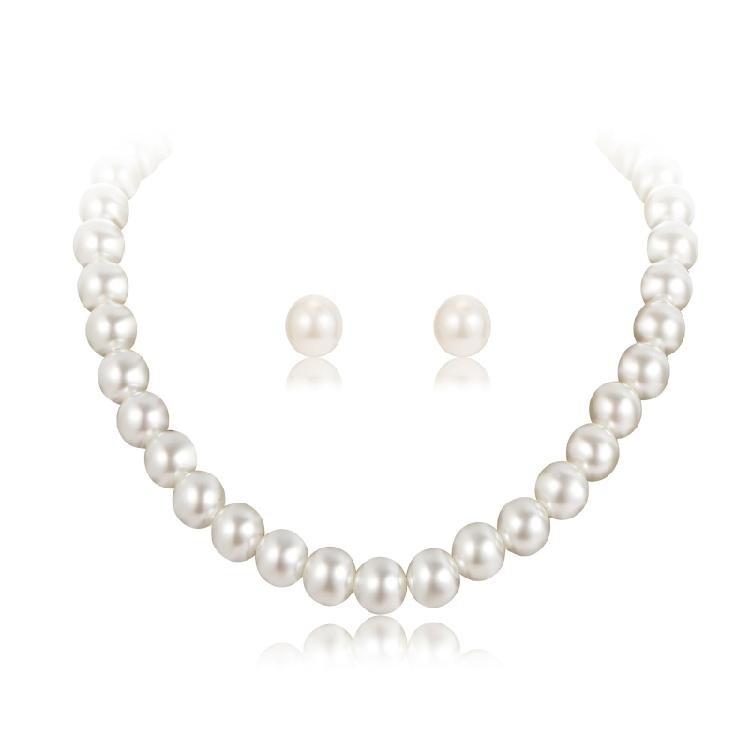 Women Imitation Pearl Jewelry Set with Pendant Chain Temperament Trendy Jewelry 1