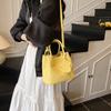 Ms. Bao's New Versatile Messenger Bag Fashionable Portable Bucket Bag