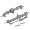 Front Rear Axles Aluminum Alloy Upgrade Parts 4 Wheel RC Axles for MN 90 99S Series Titanium Color