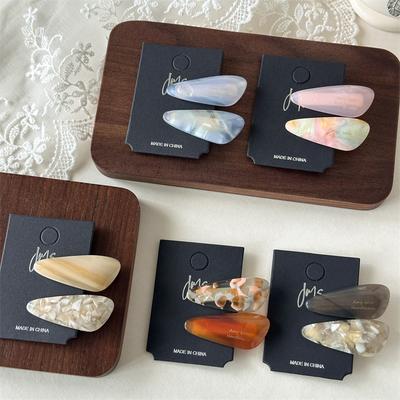 Essigsäure Wassertropfen Haarnadel Neue Seitenklammer Seiten Scheitel Klammer High-End Stil Kleine Haarnadel Kopfschmuck