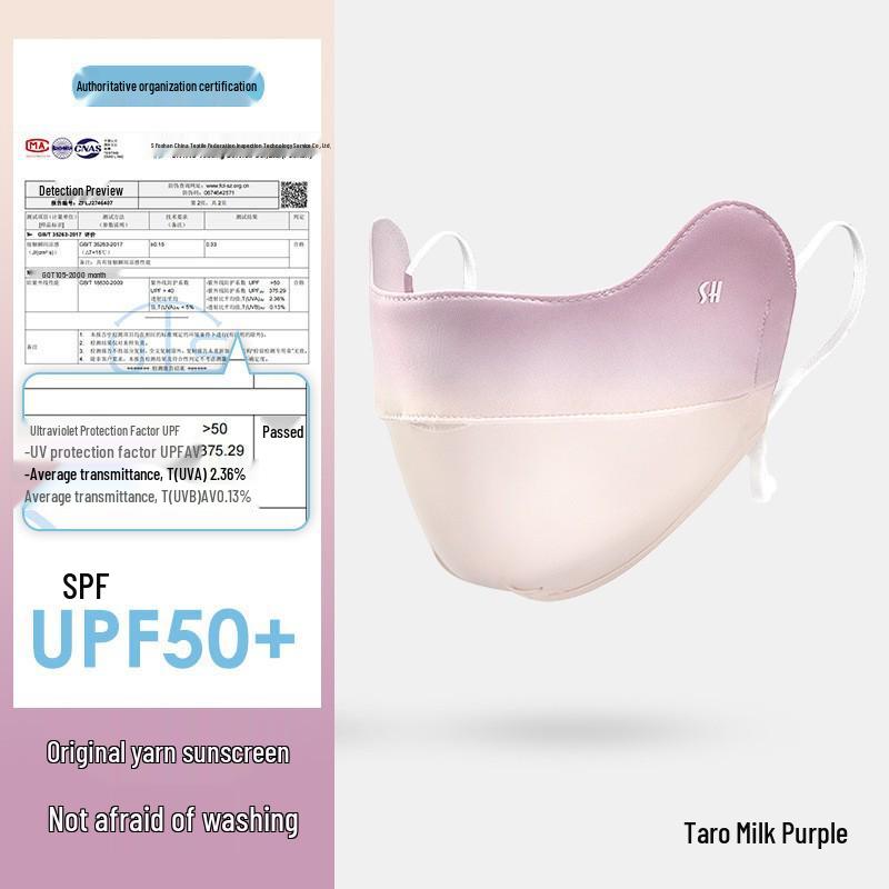 Summer Ice Silk Gradient Sunscreen Mask - UV Protection, Breathable Eye Cover for Men & Women