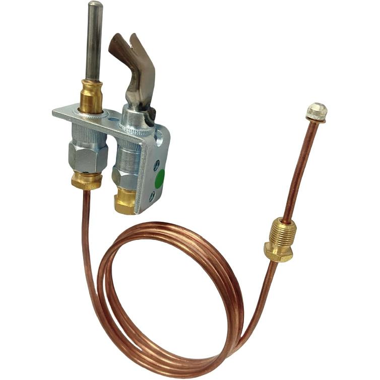 MCAMPAS Q314A4586 Pilot Burner with Thermocouple Assembly for Gas Furnaces, Boilers and Water Heaters - Natural Gas and Propane Gas Pilot Burner with