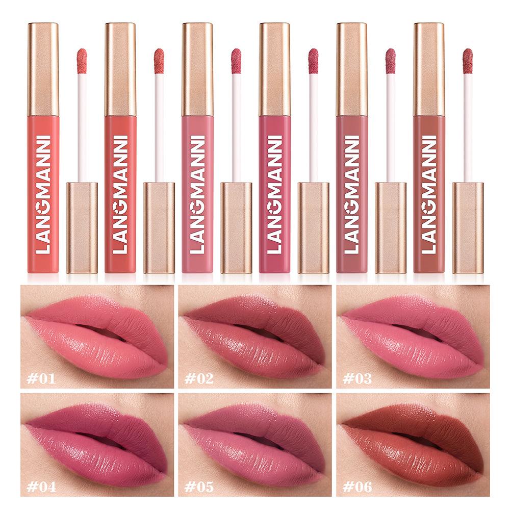 Twelve-color Matte Liquid Lipstick Velvet Waterproof 6-pack Lipstick Set Suitable for Gift Gifts