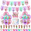 Theme Birthday Party Banner Cake Topper Balloon Gift Baby