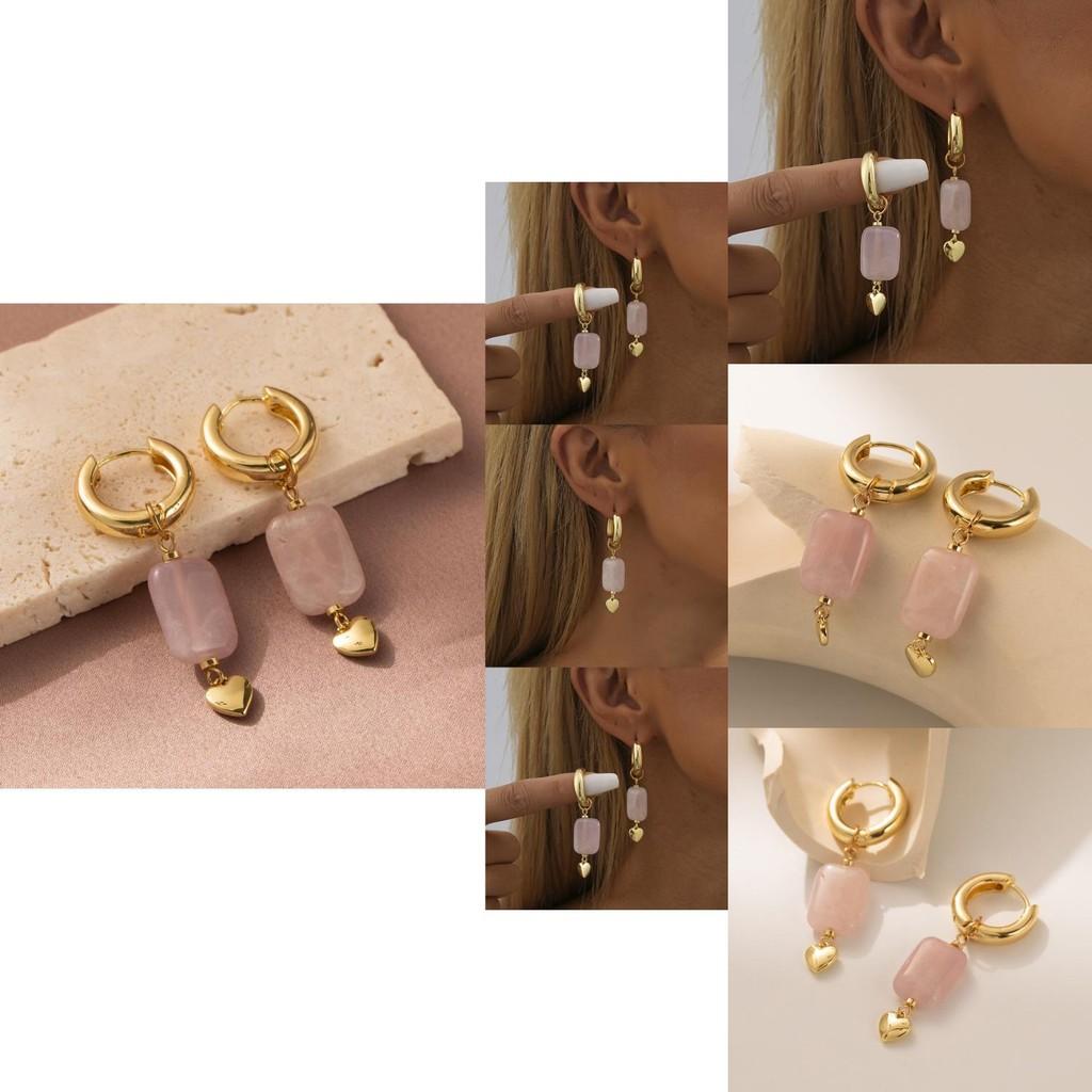 Fashionable Light Purple Heart Earrings For Women Fall 2023 Collection