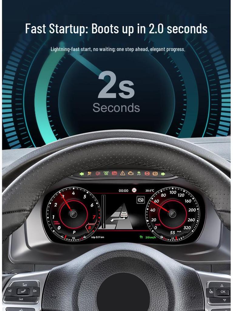 10-25- Volkswagen Tiguan Digital LCD Dashboard Upgrade 10.25-Inch Suitable for '10-'17 Models