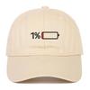Hot Sale 1% Battery Embroidered Baseball Cap – Classic Cotton Dad Hat for Women & Men, Casual Sun Hat