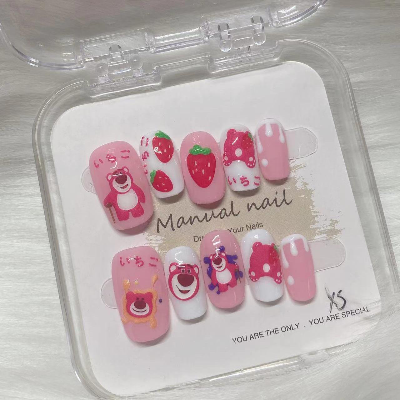

Charming Lotso Wearable Nail Art: Four Seasons Whitening False Nails 2023 Extra Small