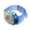 Orologio Digitale Quadrato Colorato con Quadrante a Gradiente e Cinturino Trasparente Opaco Impermeabile per Uso Quotidiano e Sportivo per Studenti