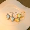 2022 Trendy Smooth Glossy Love Earrings Wind Exaggerated Circle Ear Buckles Fashion Temperament Earrings Women