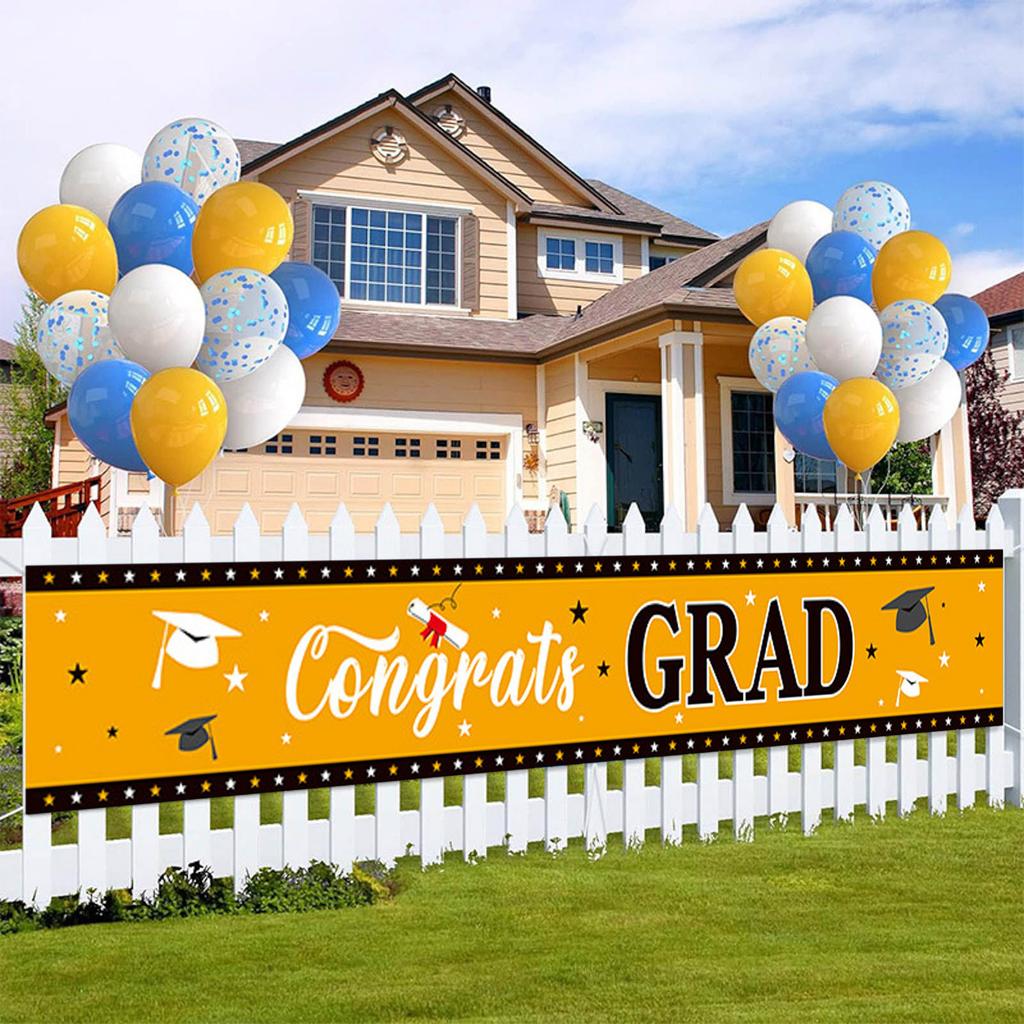Graduation Season Banner Banner Graduation Scene Decoration Hanging Cloth Color Pattern Party Decoration Table Round Tablecloth