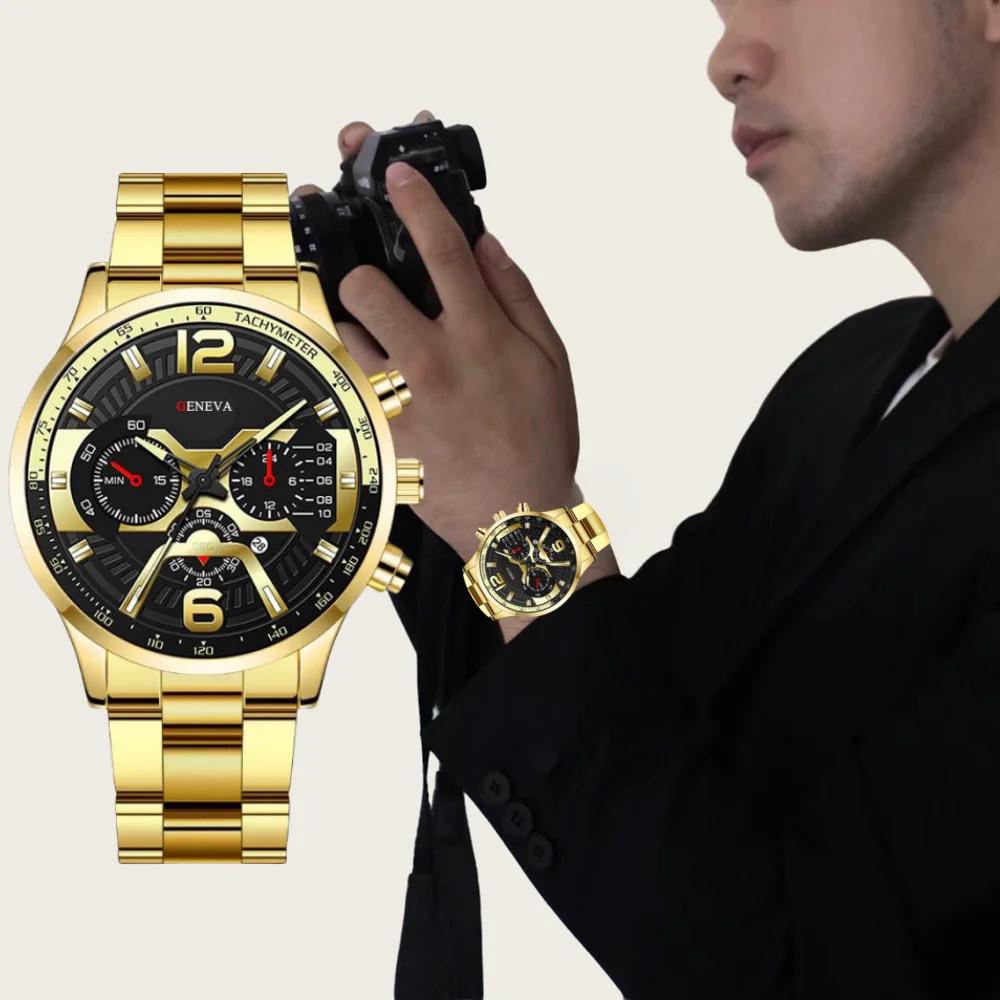 Popular Men's Watch Men's Watch Digital Fashion Calendar Student Stainless Steel Quartz Sports Watch for Sports Student