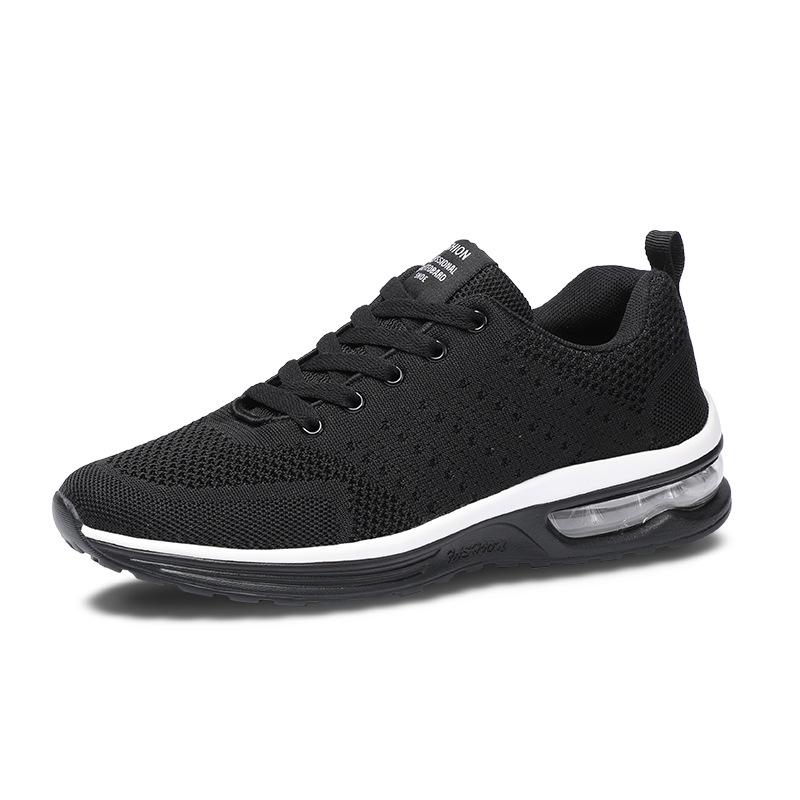 Large size men's flying woven air cushion shoes, Amazon couple spring casual sports shoes, student breathable running shoes