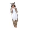 Leopard Kigurumi Pajamas for Adults, Loungewear, Animal Cosplay Costume, Halloween, Christmas, Unisex (Size M (159cm-168cm))