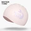 WATERTIME Silicone Swimming Cap, Extra Large Size for Long Hair, Mermaid Series, Pink