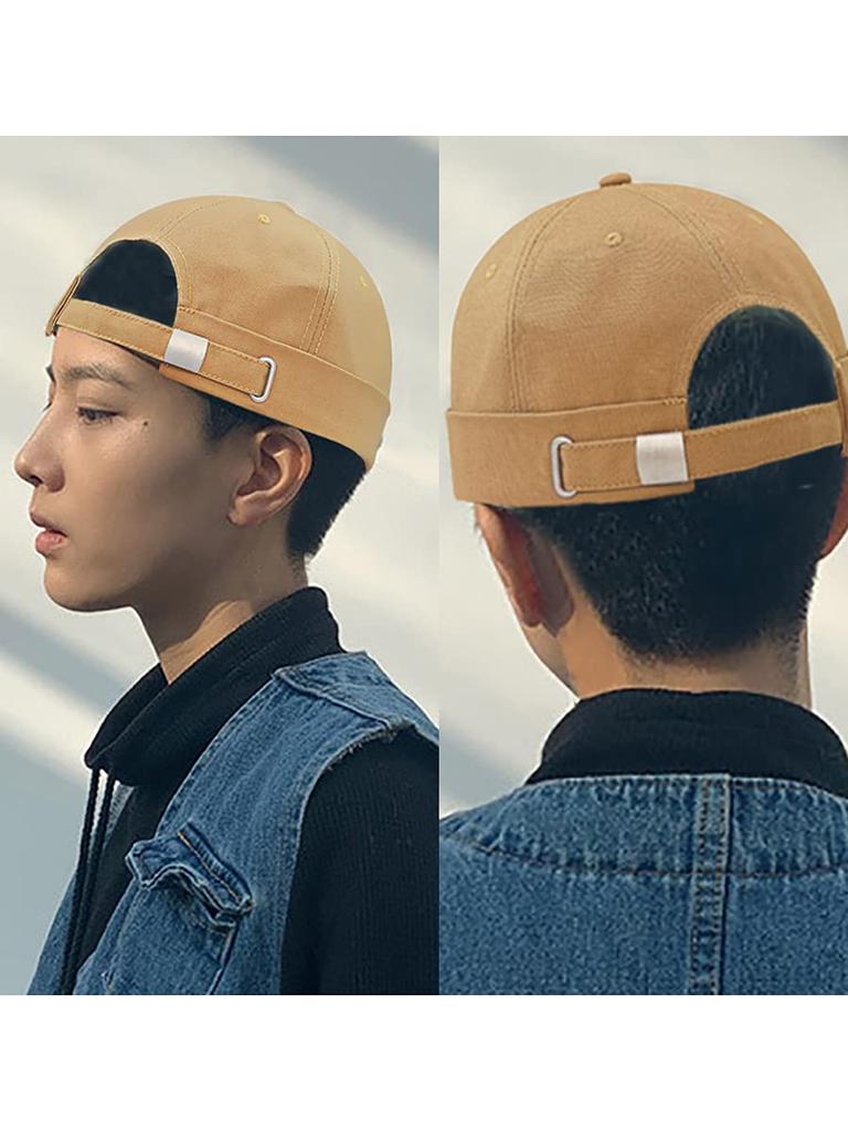 Spargel Cotton Rolled Fisherman No Brim 100% Cap, (Maximum Length 65cm), Men's/Women's (Navy, L)