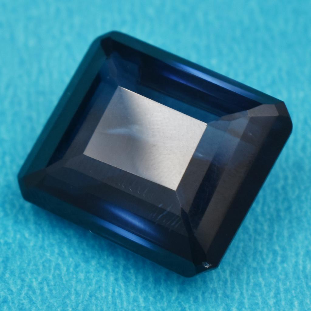Natural Blue Sapphire Loose Gemstone Emerald Cut 40.25 ct September Birthstone for Gem Collections