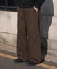AGOD Side Cut Pocket Peachskin Cotton Pants [Brown]