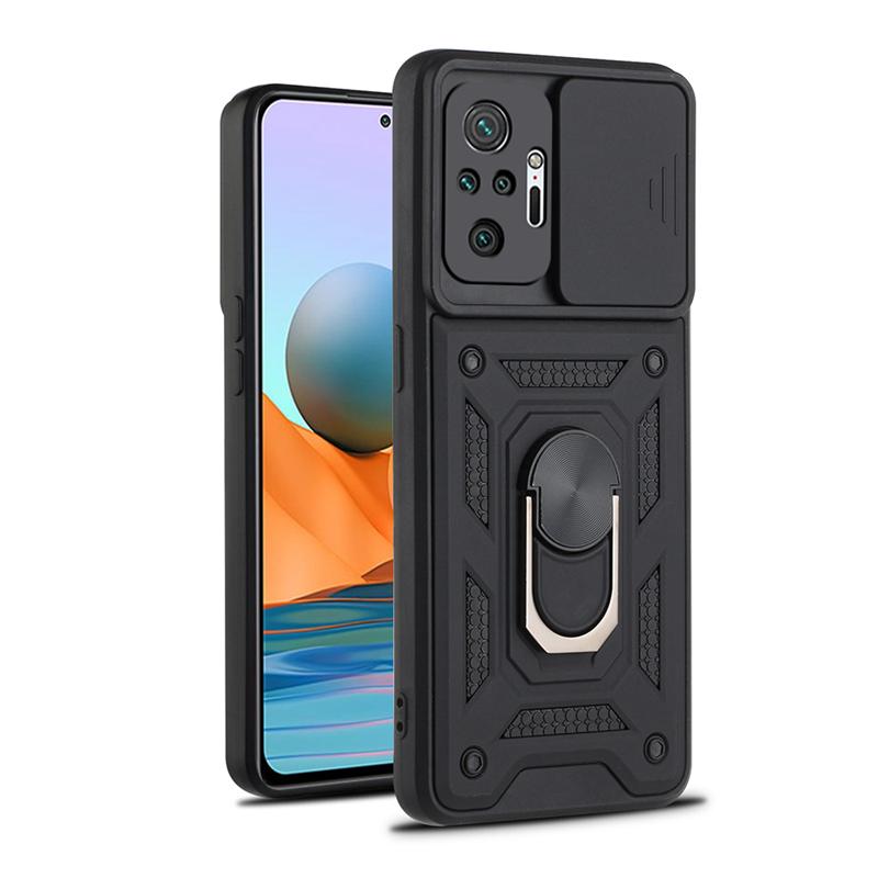 Samsung galaxy A52 A21S S22 S21 Ultra Case Armor Støtsikker Coque For Redmi Note 11S 10 Pro 10S Car Magnetic Ring Stand Push Pull Camera Protect Funda