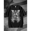Men's Graphic Oversized Short Sleeve Tee Shirt Y2K Vintage Streetwear Gothic T-Shirts Summer