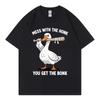 Mess with The Honk You Get The Bonk Funny Goose Meme T-shirt High Quality Fashion Oversized T-shirts Unisex Casual Loose T Shirt