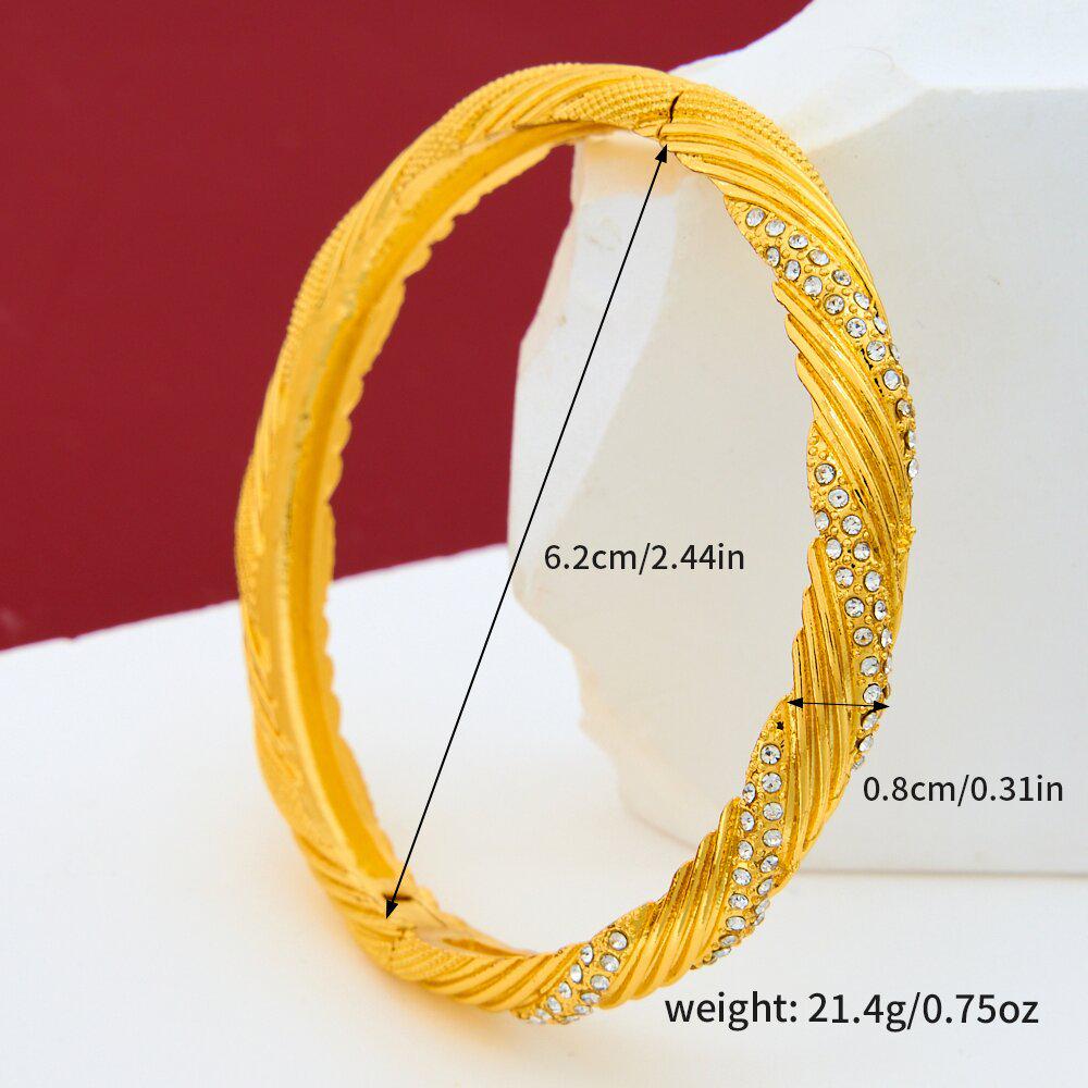 Gold Plated Twisted Clasp Chinese Elegant Bracelet 
