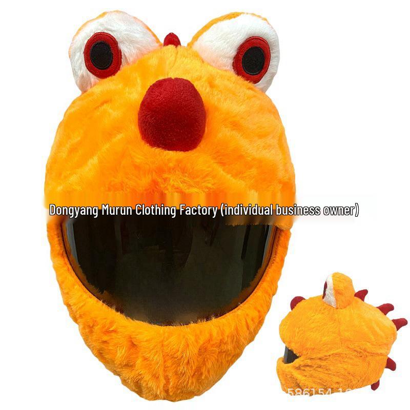 Motorcycle Plush Helmet Cover - Three-Eye Elk, Pumpkin, Rabbit Balaclava