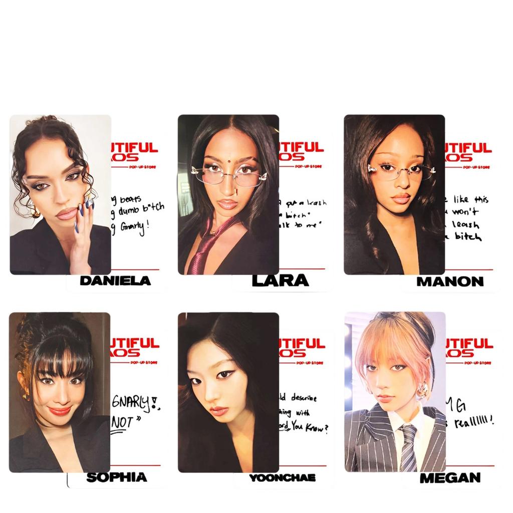 Girl Group Peripheral Accessories Girl Group Group Peripheral 6 Pcs Peripheral Card
