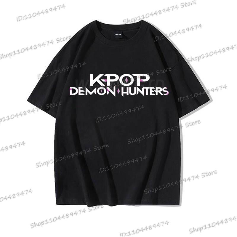 

KPop Demon Hunters Unisex T-shirt Summer Anime KPop Demon Hunters Short Sleeve Tops Fashion Casual Women Men T Shirts S